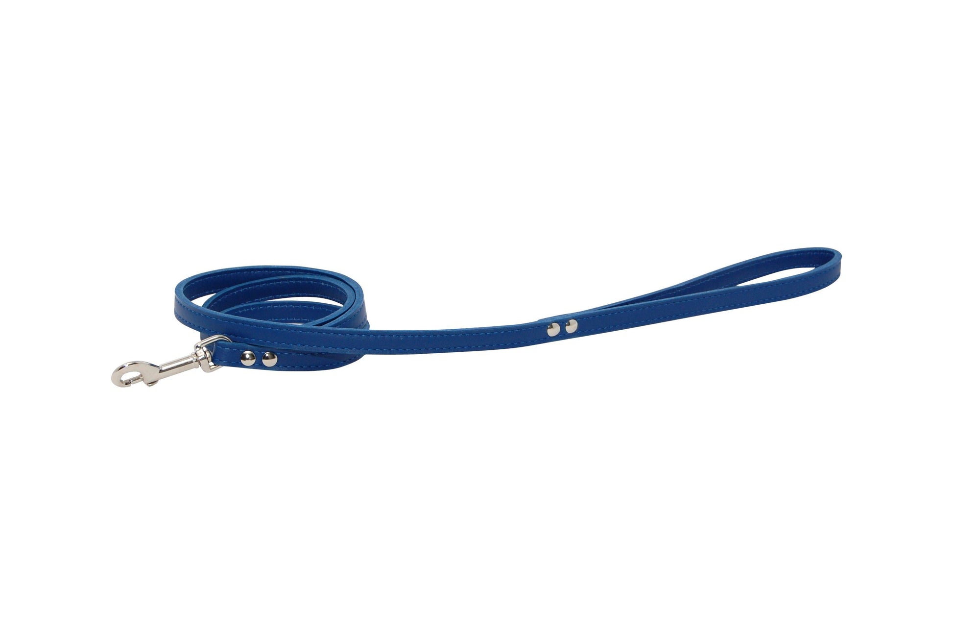 Blue Leather Pet Leash